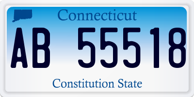 CT license plate AB55518