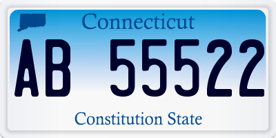 CT license plate AB55522