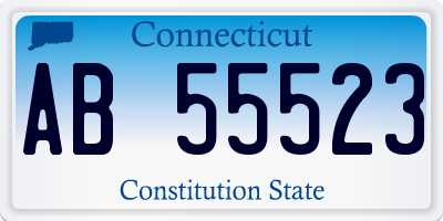 CT license plate AB55523