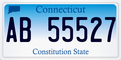 CT license plate AB55527
