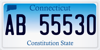 CT license plate AB55530