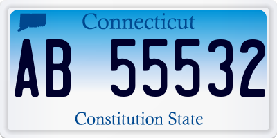 CT license plate AB55532