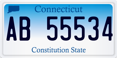 CT license plate AB55534