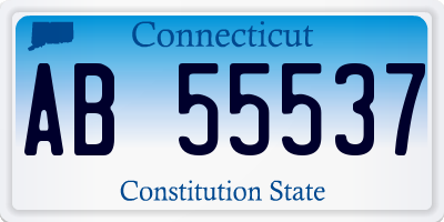 CT license plate AB55537