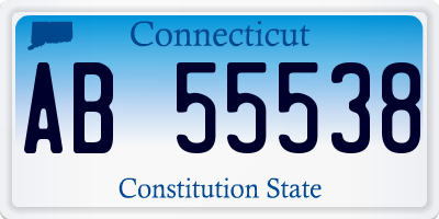 CT license plate AB55538