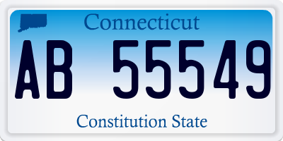 CT license plate AB55549