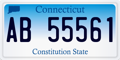 CT license plate AB55561