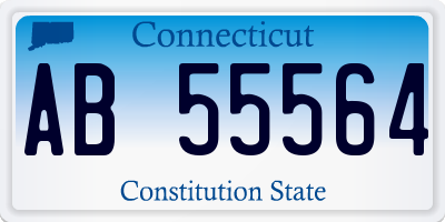 CT license plate AB55564