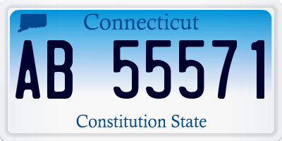 CT license plate AB55571
