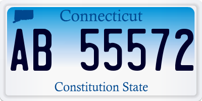 CT license plate AB55572