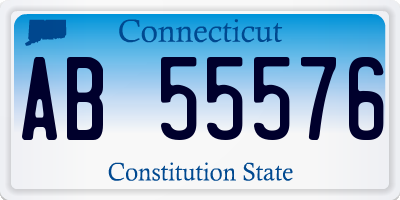 CT license plate AB55576