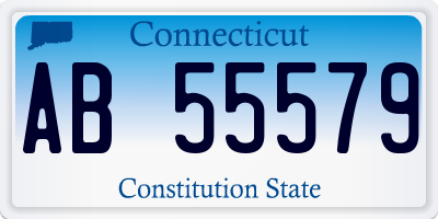 CT license plate AB55579