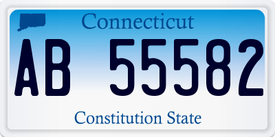 CT license plate AB55582