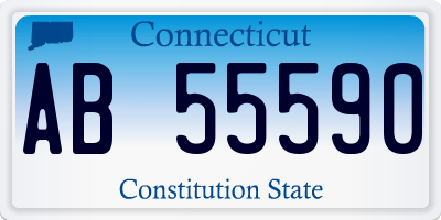 CT license plate AB55590