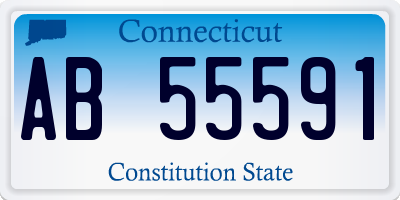 CT license plate AB55591