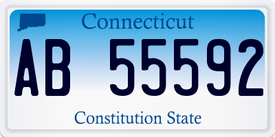 CT license plate AB55592