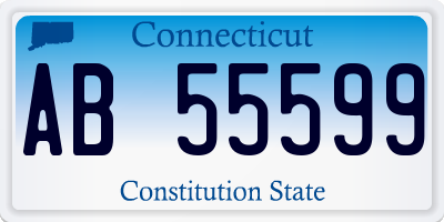 CT license plate AB55599