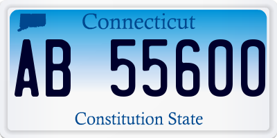 CT license plate AB55600