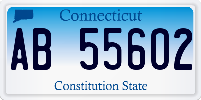 CT license plate AB55602