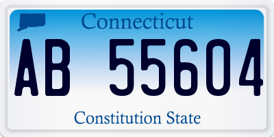 CT license plate AB55604