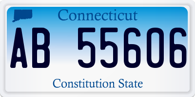 CT license plate AB55606