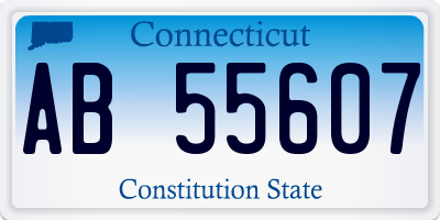 CT license plate AB55607