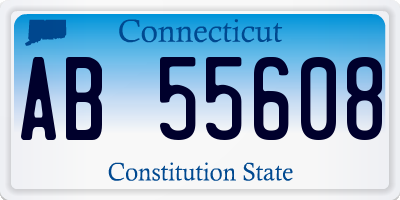 CT license plate AB55608