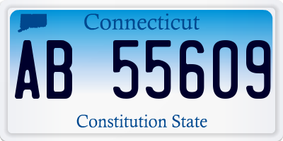 CT license plate AB55609