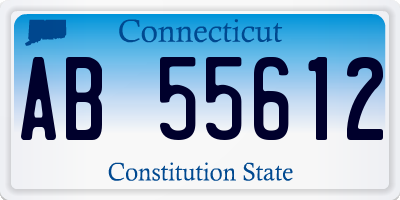 CT license plate AB55612