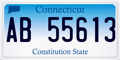 CT license plate AB55613