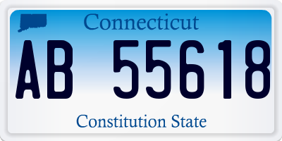 CT license plate AB55618