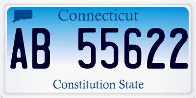 CT license plate AB55622