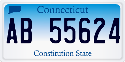 CT license plate AB55624