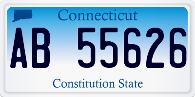 CT license plate AB55626