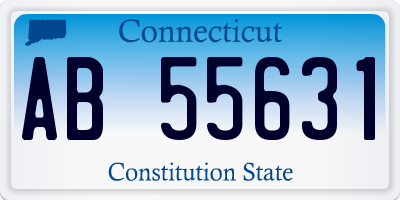 CT license plate AB55631