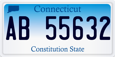 CT license plate AB55632