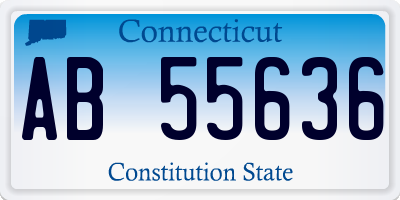 CT license plate AB55636