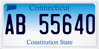 CT license plate AB55640