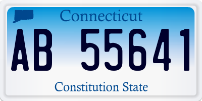 CT license plate AB55641