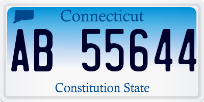 CT license plate AB55644