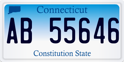 CT license plate AB55646