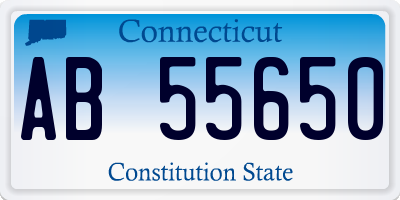 CT license plate AB55650