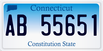 CT license plate AB55651