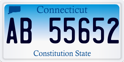 CT license plate AB55652