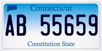 CT license plate AB55659