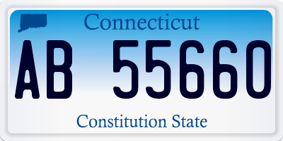 CT license plate AB55660