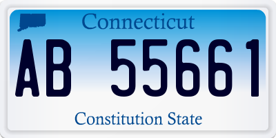 CT license plate AB55661