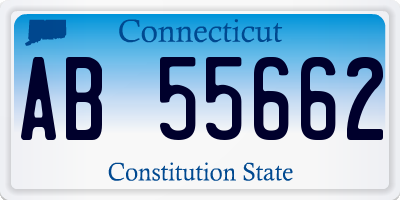 CT license plate AB55662