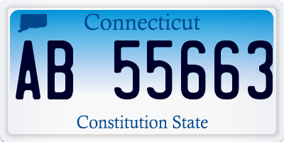 CT license plate AB55663