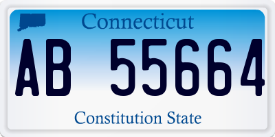 CT license plate AB55664